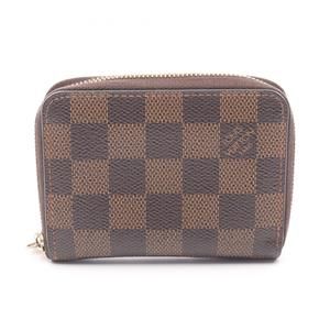 Louis Vuitton Zippy Coin Purse, Coated Canvas Damier Leather Wallet, Brown, M...